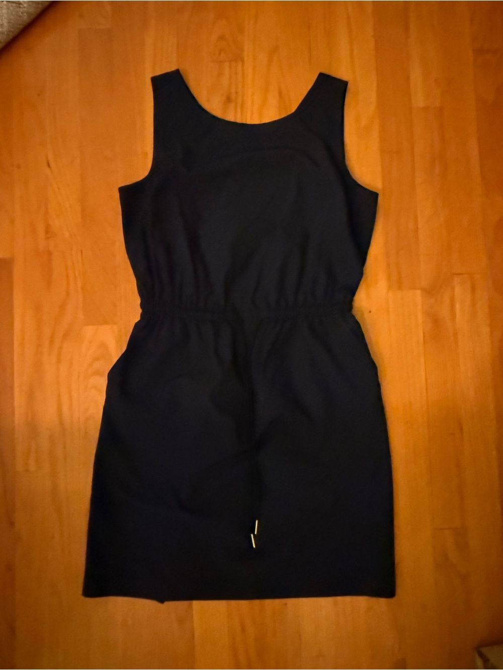 Calvin Klein Navy Sleeveless Mini Dress with Drawstring Waist